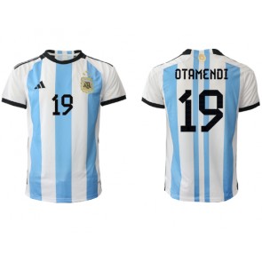 Argentyna Nicolas Otamendi #19 Koszulka Podstawowych MŚ 2022 Krótki Rękaw